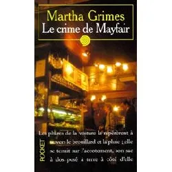 livre le crime de mayfair