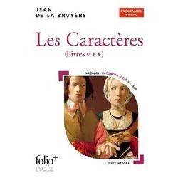 livre les caractères - bac 2025