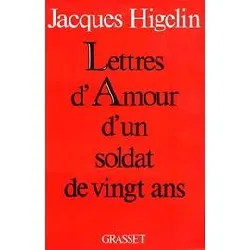 livre lettres d'amour d'un soldat de vingt ans