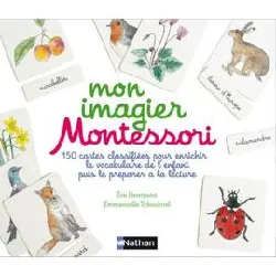 livre mon imagier montessori - coffret avec 150 cartes