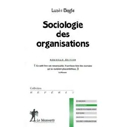 livre sociologie des organisations