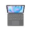 logitech combo touch - clavier et étui - avec trackpad - rétroéclairé - apple smart connector - azerty - français - gris oxford - 