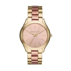 michael kors mk3493 mesdames slim runway pvd gold plated montres