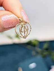 pendentif coeur en cage or 750 millième (18 ct) 0,67g