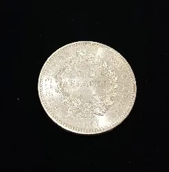 pièce 50 francs hercule 1977 argent 900 millième 30g