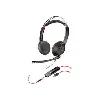 poly blackwire 5220 - 5200 series - micro - casque - sur - oreille - filaire - jack 3,5mm, usb - c - certifié pour microsoft teams