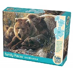 puzzle 350 pièces - familial : famille grizzly