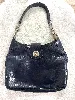 sac à main céline vintage en cuir bleu marine dorure bijouterie partie