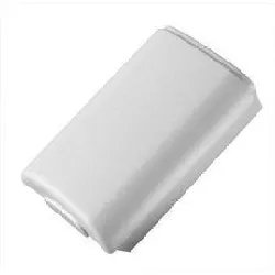 xbox 360 / xbox 360 slim: cache batterie de manette blanc