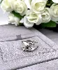 bague argent avec motif x ornée des oxydes noires et blanches argent 925 millième (22 ct) 5,31g