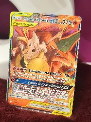 carte pokémon dracaufeu et roussil gx 270pv 22/236