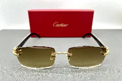 cartier lunettes de soleil signature c ct0064s 0010 branches en corne d'eau de buffle