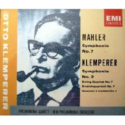 cd mahler : symphonie n° 7 - klemperer : symphonie n° 2 - quatuor n° 7