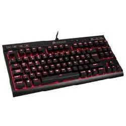 corsair k63 compact gaming tastatur, mx - red, rote led - schwarz