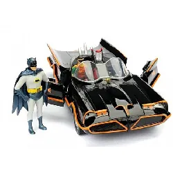 figurine dc comics - batman 1966 batmobile + figure metal die - cast - 1:24