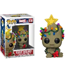 figurine funko! pop marvel n° 530 - groot (holiday)