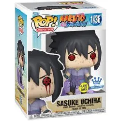 figurine funko! pop - naruto n°1436 - sasuke uchiwa - glow in the dark (74368)