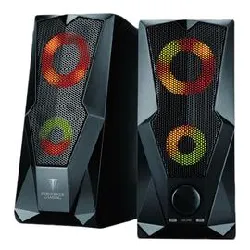 haut parleur gaming illuminé 2.0 alpha omega players noir