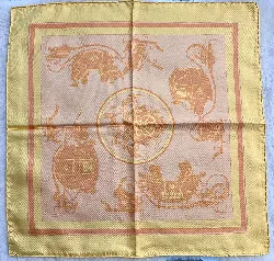 hermès foulard/ gavroche ex libris en soie