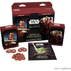 kit de demarrage 2 joueurs star wars unlimited - crépuscule de la république (edge)