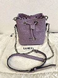 lancel sac sceau ninon à bandoulière en cuir violet