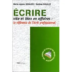 livre ecrire vite et bien en affaires