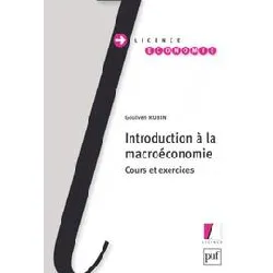 livre introduction à la macroéconomie - cours et exercices