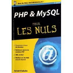 livre php et mysql 5e poche pour les nuls