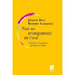 livre pour un enseignement de l'oral