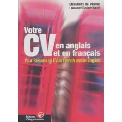 livre votre cv en anglais et en français