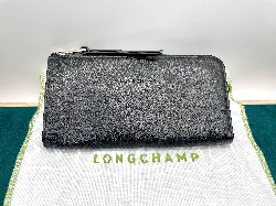 longchamp portefeuille long en cuir noir