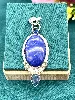 pendentif lapis lazuli et pierre bleue  argent 925 millième (22 ct) 15,88g