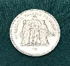 piece 50 francs hercules 1976 argent 900 millième 305