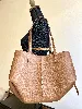 polène cyme sac à main grand modele en cuir camel grainé