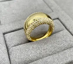 swarovski bague doré ornée de strass t58