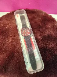 swatch chronograph fond rouge