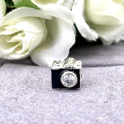 charm pandora appareil photo vintage argent 925 millième (22 ct) 3,96g