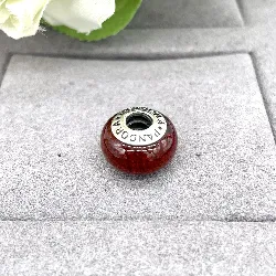 charm pandora murano effet bois argent 925 millième (22 ct) 2,29g