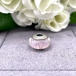 charm pandora murano rose argent 925 millième (22 ct) 3,47g