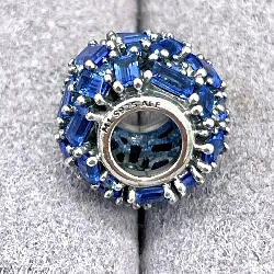 charm pandora orné de pierres bleus argent 925 millième (22 ct) 2,18g