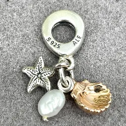 charm pandora pendant triple you are my treasure argent 925 millième (22 ct) 2,10g