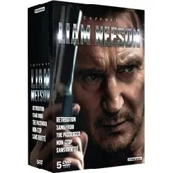 dvd coffret liam neeson : retribution + sang froid + the passenger + non - stop + sans identité