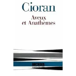 livre aveux et anathèmes