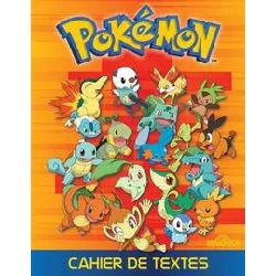 livre cahier de texte pokemon 2016 - 2017