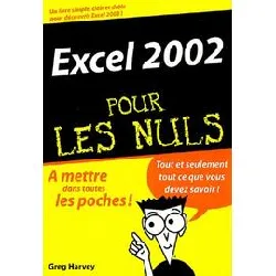 livre excel 2002 pour les nuls