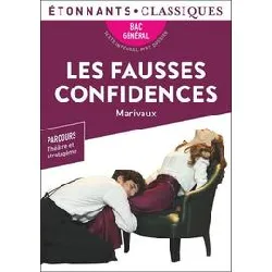 livre les fausses confidences - bac 2024