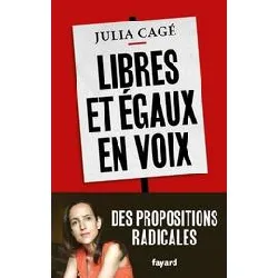 livre libres et égaux en voix