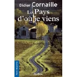 livre pays d'ou je viens (le)