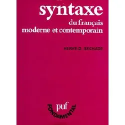 livre syntaxe du français moderne et contemporain