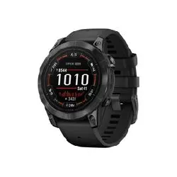 montre connectée garmin epix pro gen 2, 47mm acier gray avec bracelet silicone noir